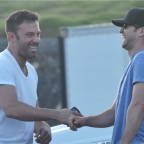 Photos : Sur le tournage de Runner Runner avec Ben Affleck et Justin Timberlake